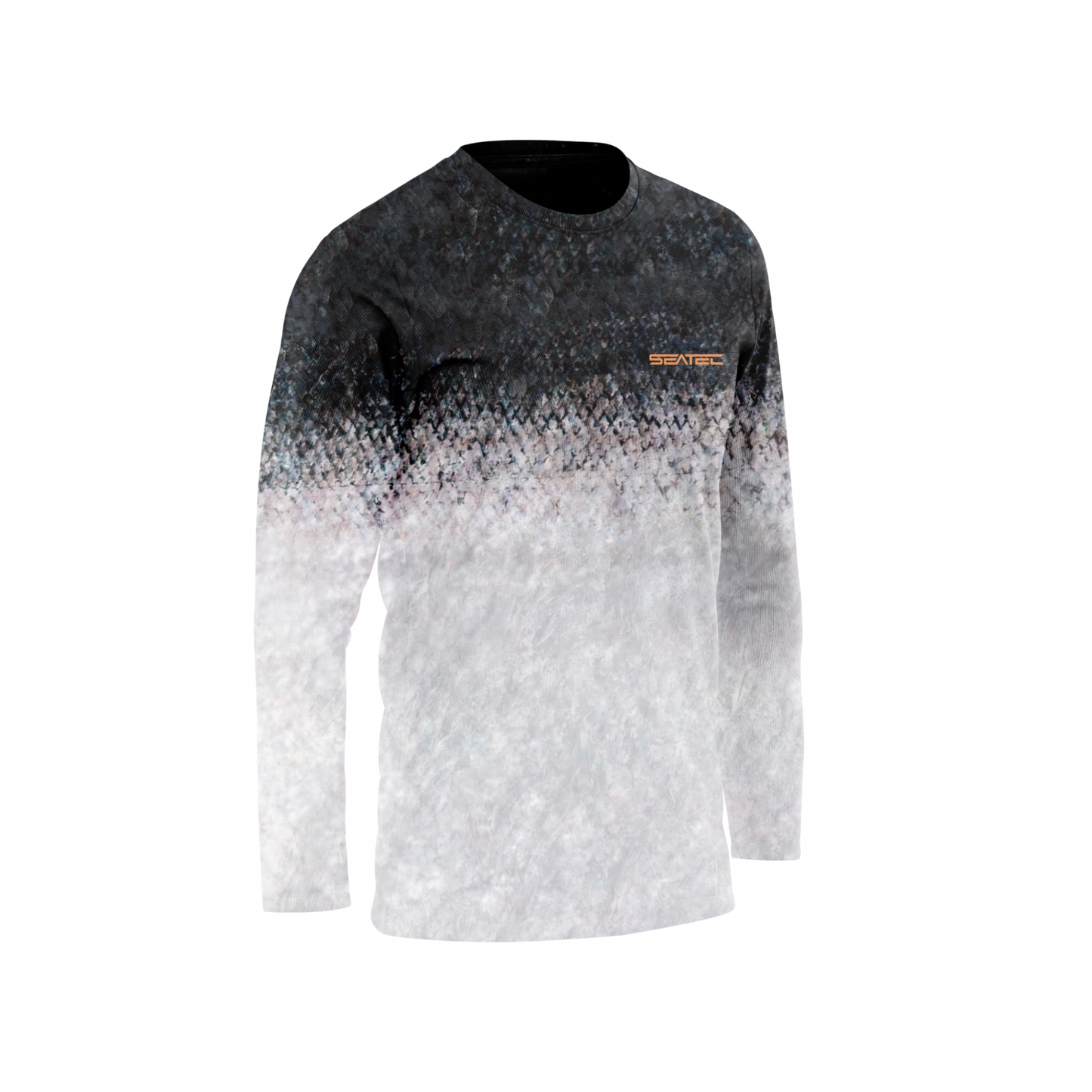 Salmon Men's Crew Performance Shirt – Lightweight, moisture-wicking fishing shirt for active outdoor use with UPF sun protection