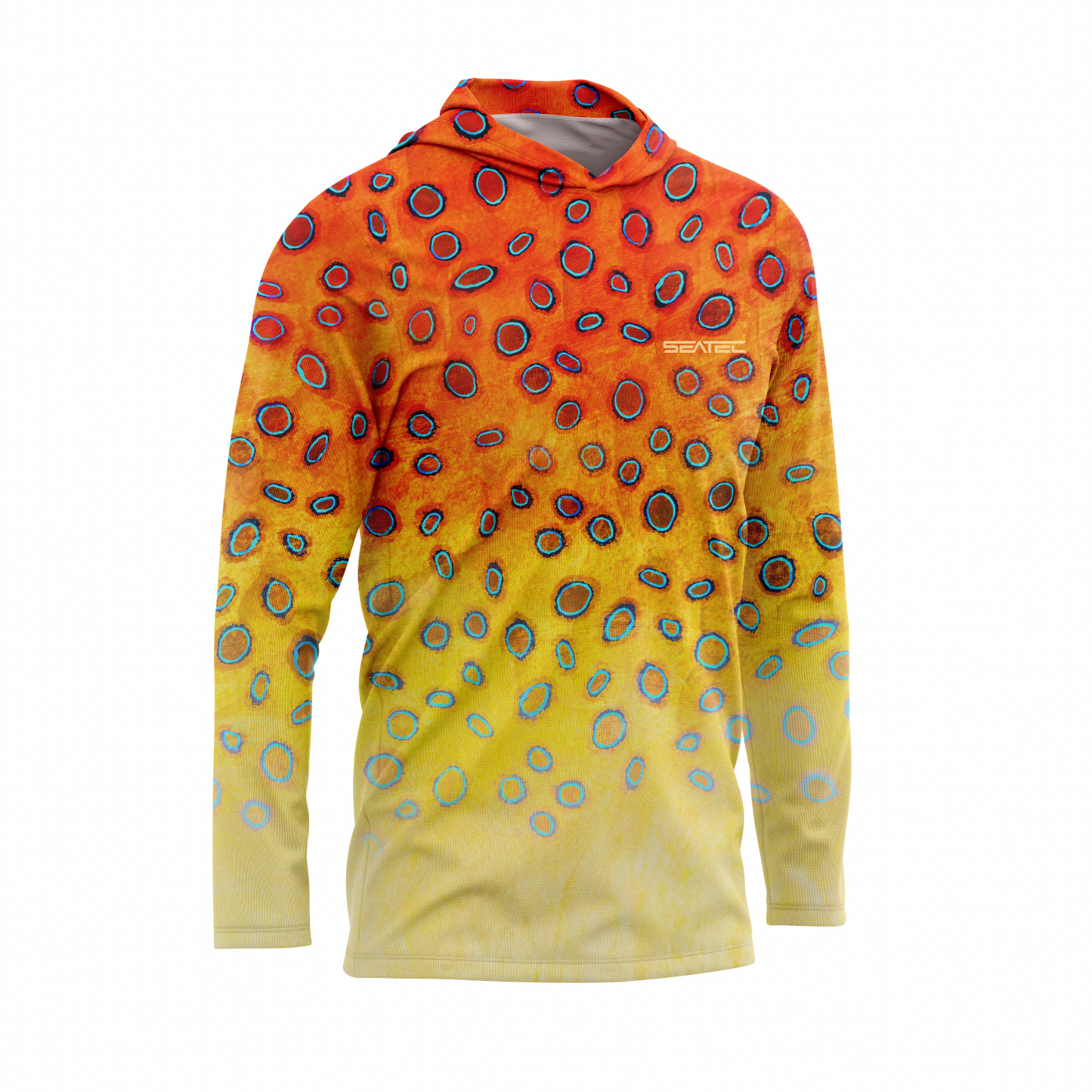 Blue Ringed Octopus Men's Hooded Performance Shirt – Lightweight, moisture-wicking fishing shirt for active outdoor use with UPF sun protection