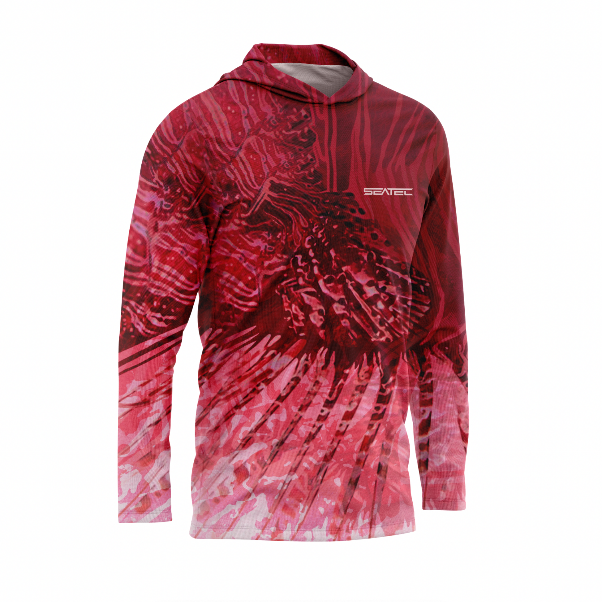 Lionfish Men's Hooded Performance Shirt – Lightweight, moisture-wicking fishing shirt for active outdoor use with UPF sun protection