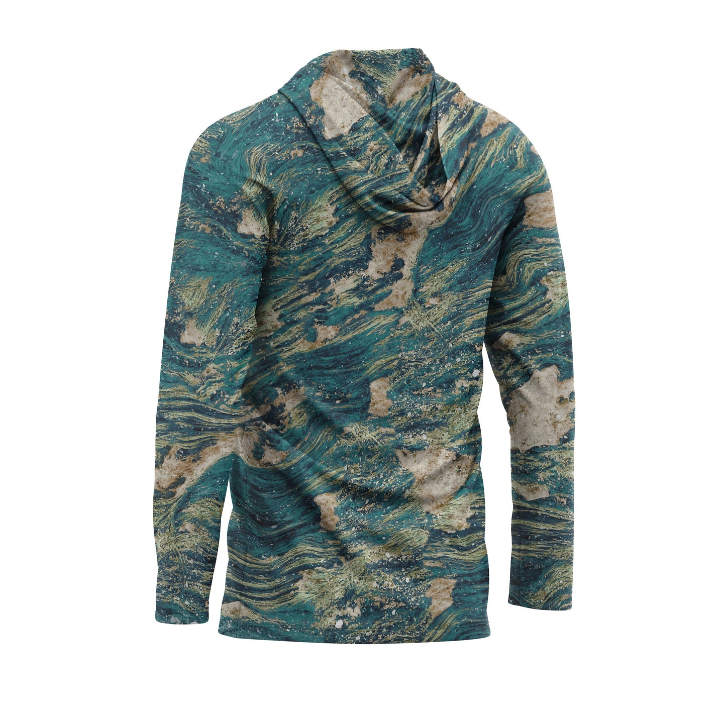 Terra Men's Hooded Performance Shirt – Lightweight, moisture-wicking fishing shirt for active outdoor use with UPF sun protection