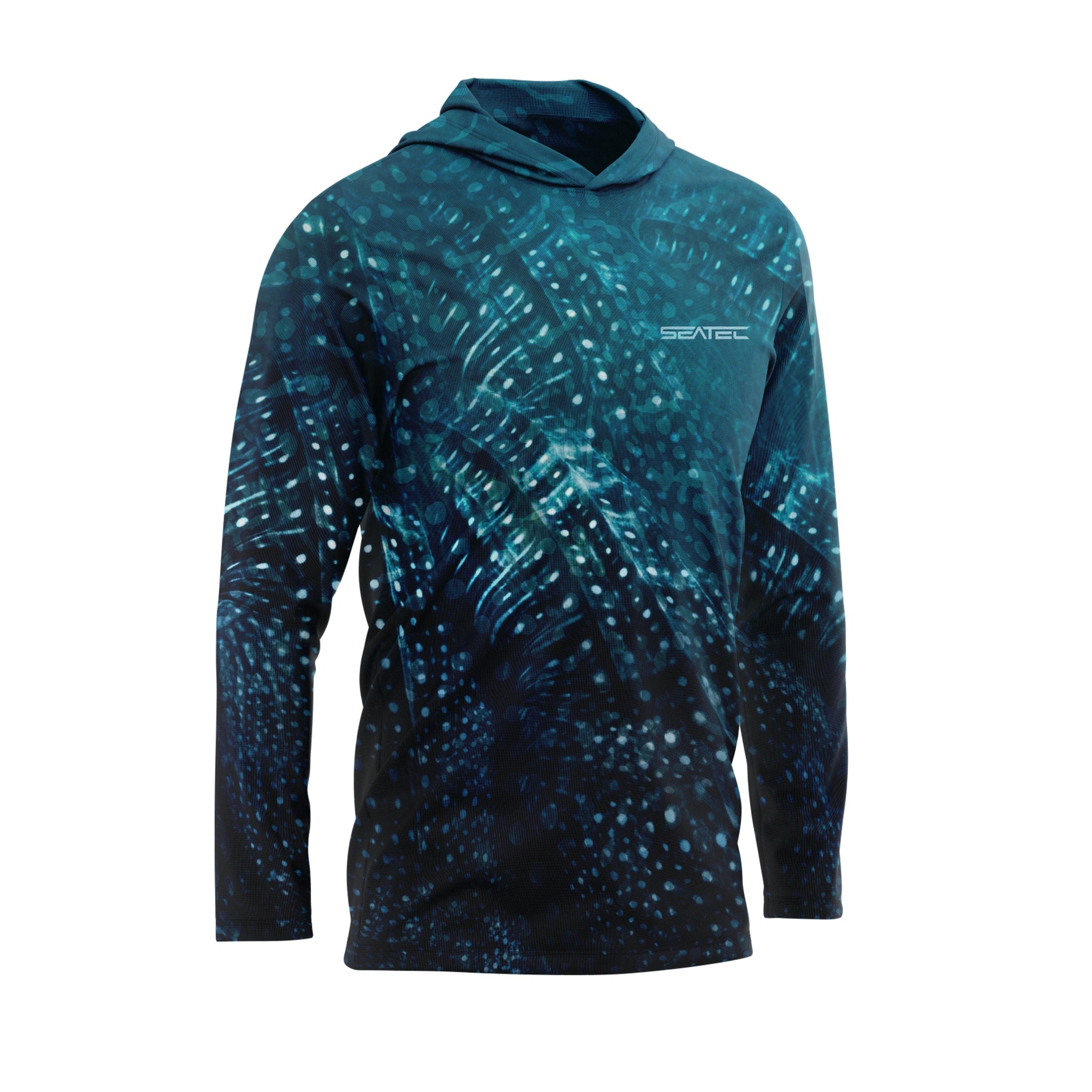Seatec Whale Shark Hooded Sport Tec Performance Sun Shirt, Long