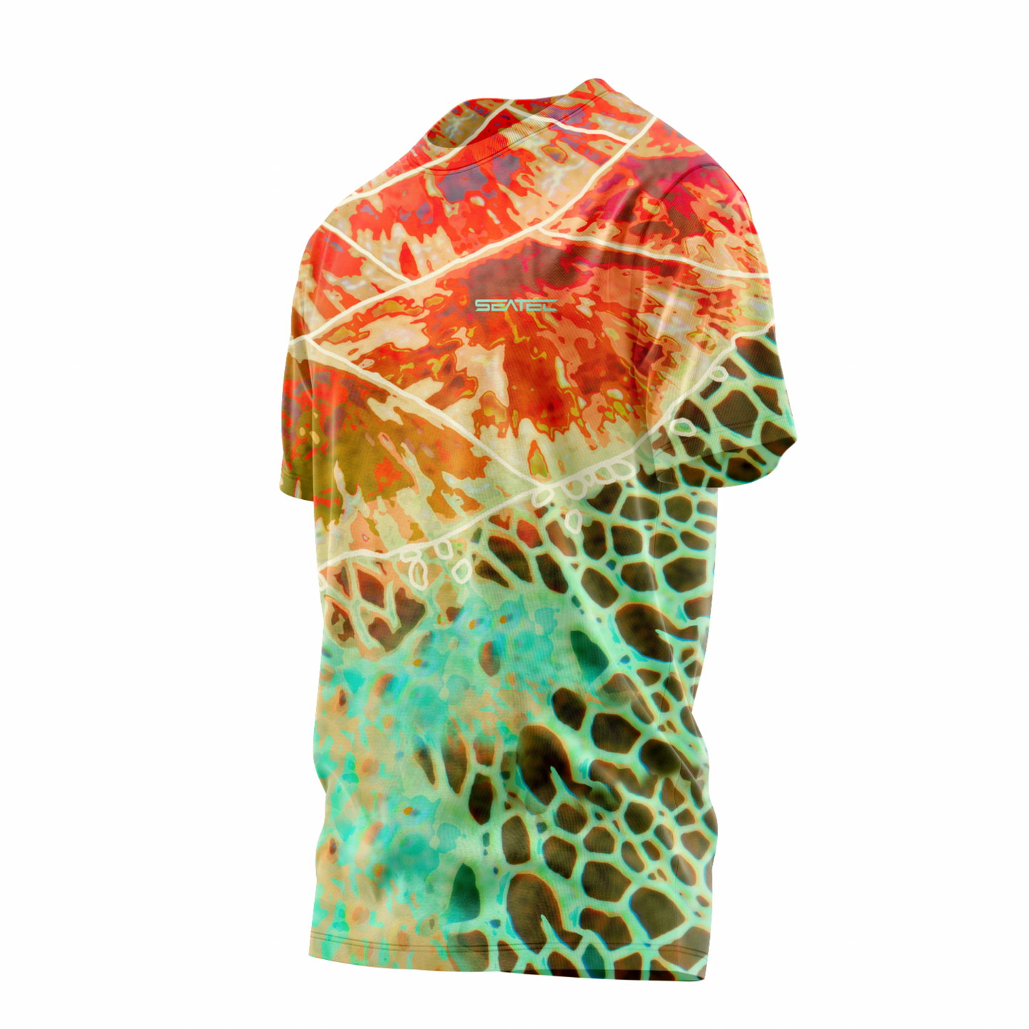 Sea Tutle Men's Crew Performance Short Sleeve Shirt – Lightweight, moisture-wicking fishing shirt for active outdoor use with UPF sun protection