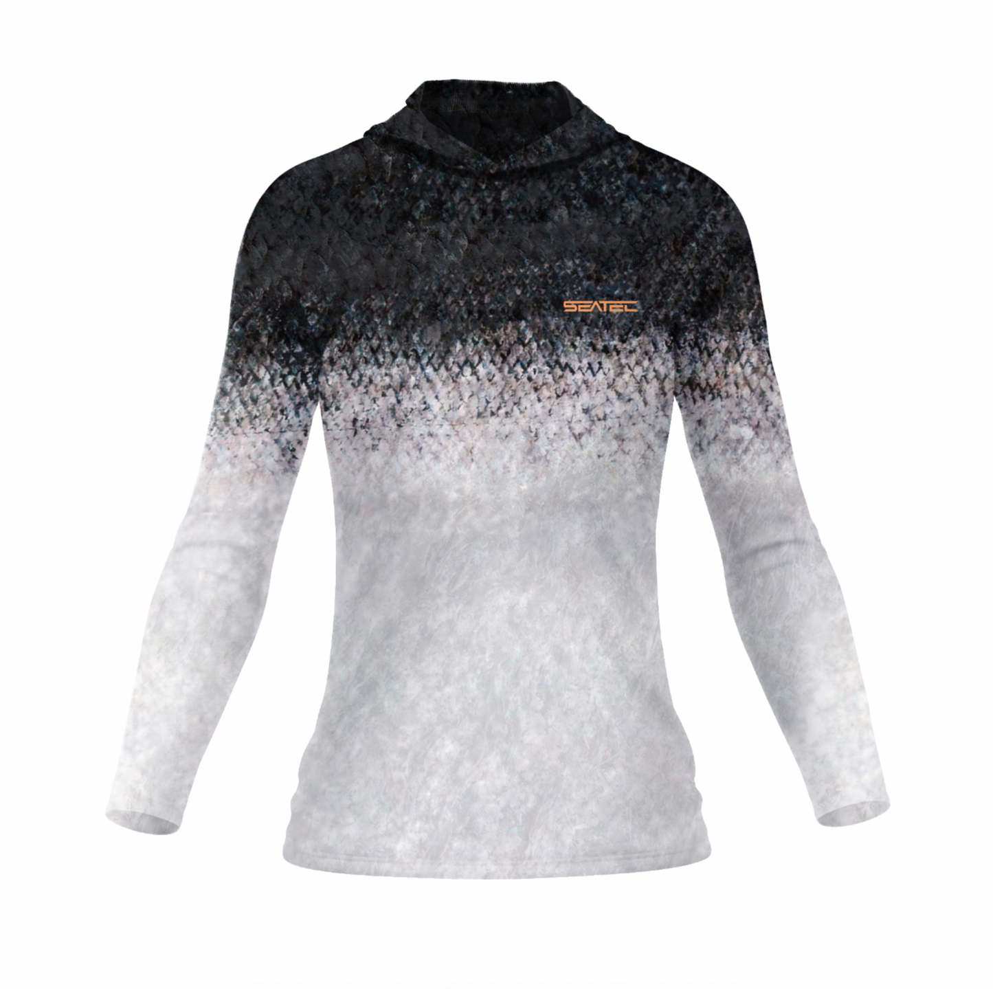 Seatec Women's Salmon Hooded Performance Shirt – Lightweight, moisture-wicking fishing shirt for active outdoor use with UPF sun protection