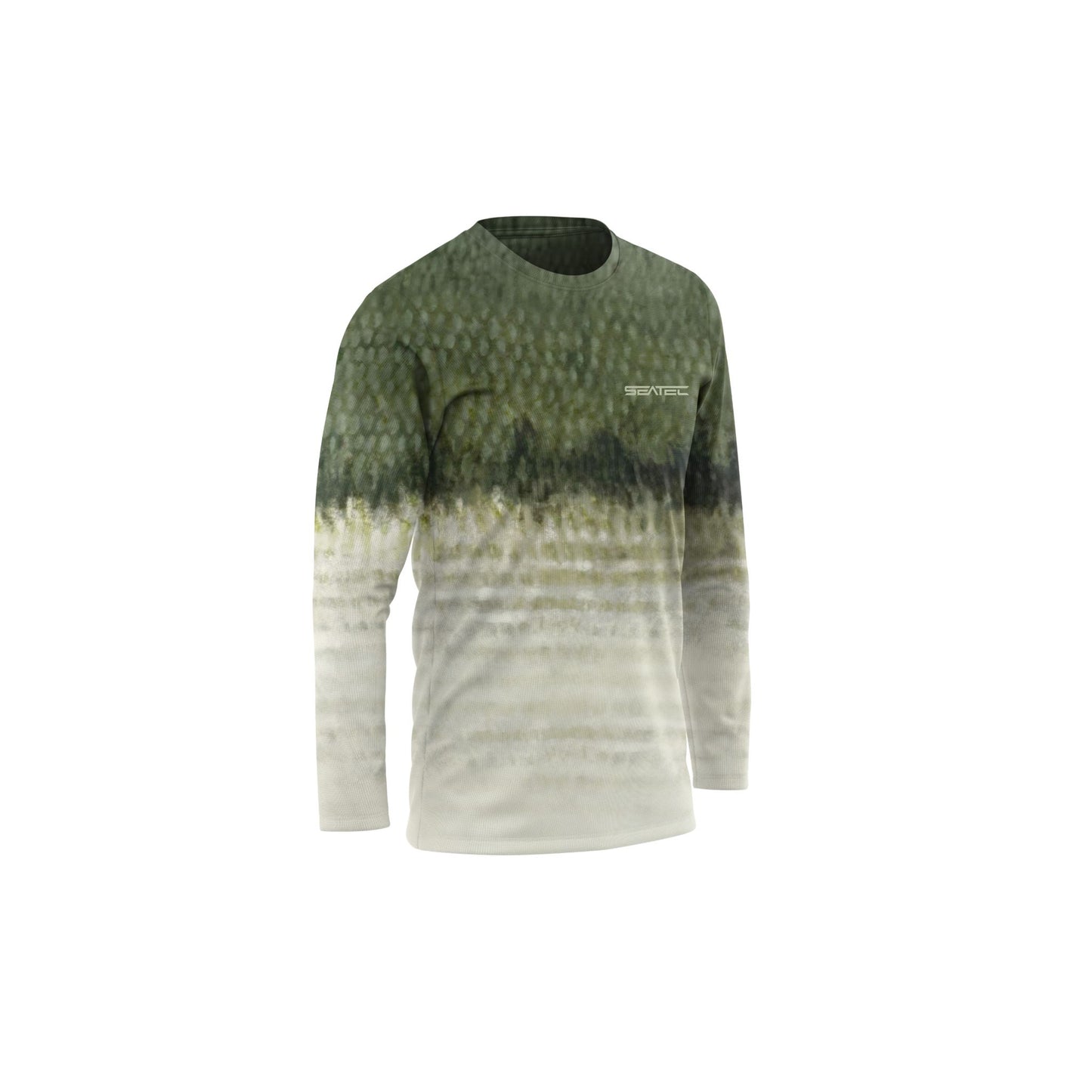 Seatec Youth Bass Crew Performance Shirt – Lightweight, moisture-wicking fishing shirt for active outdoor use with UPF sun protection