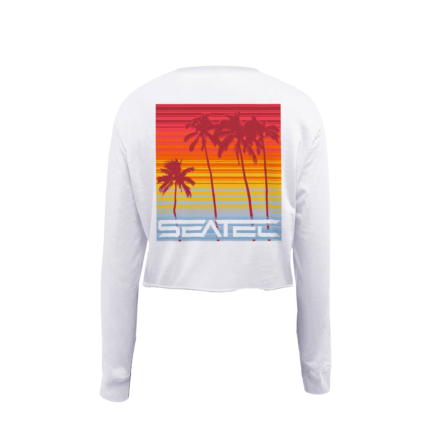 paradise long sleeve crop top back