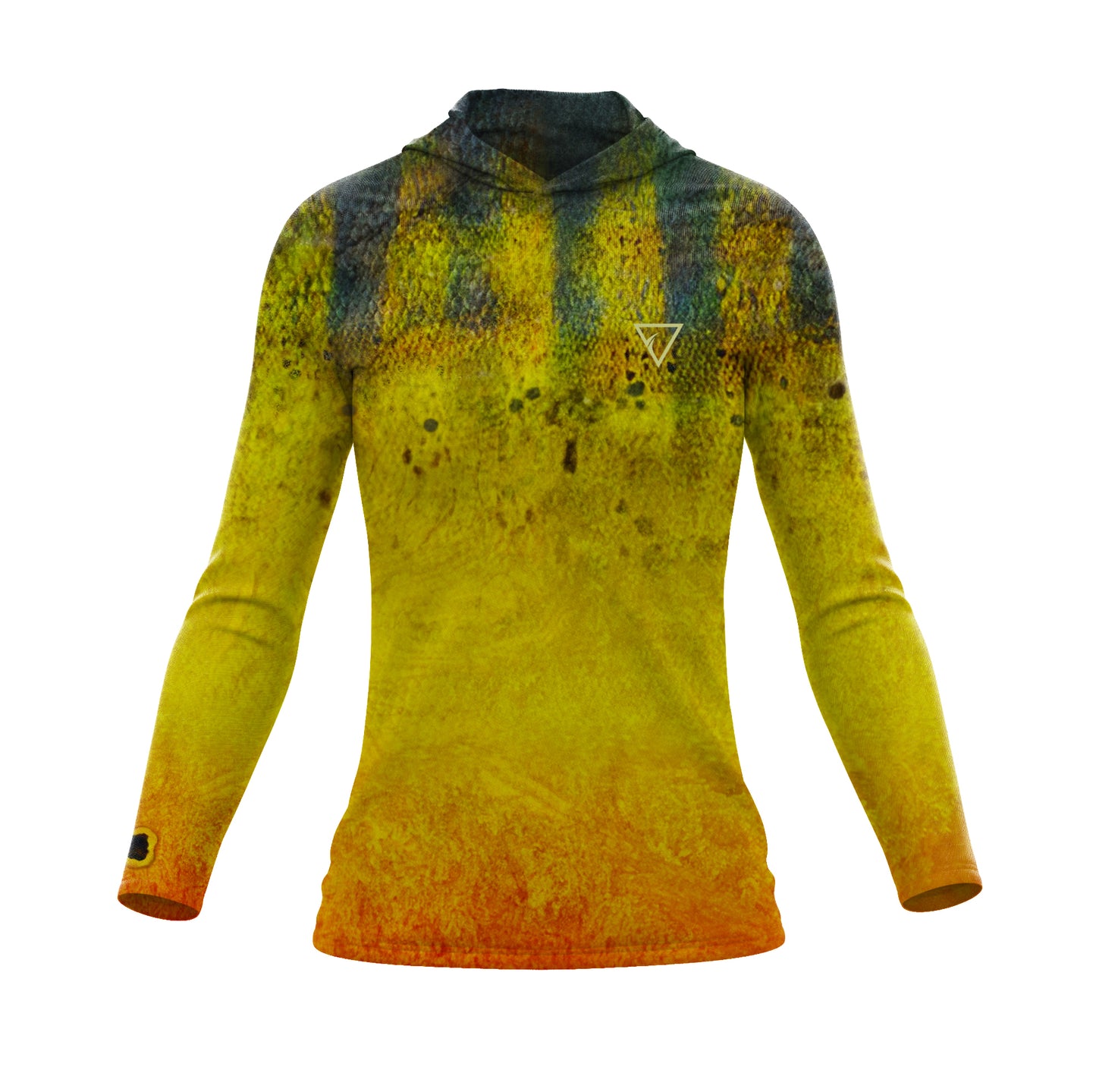 womens peacock bass hooded sport tee