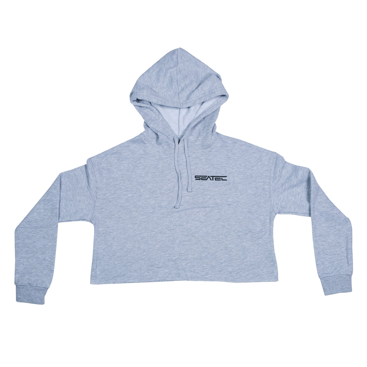 heather grey womens light weight hoodie crop