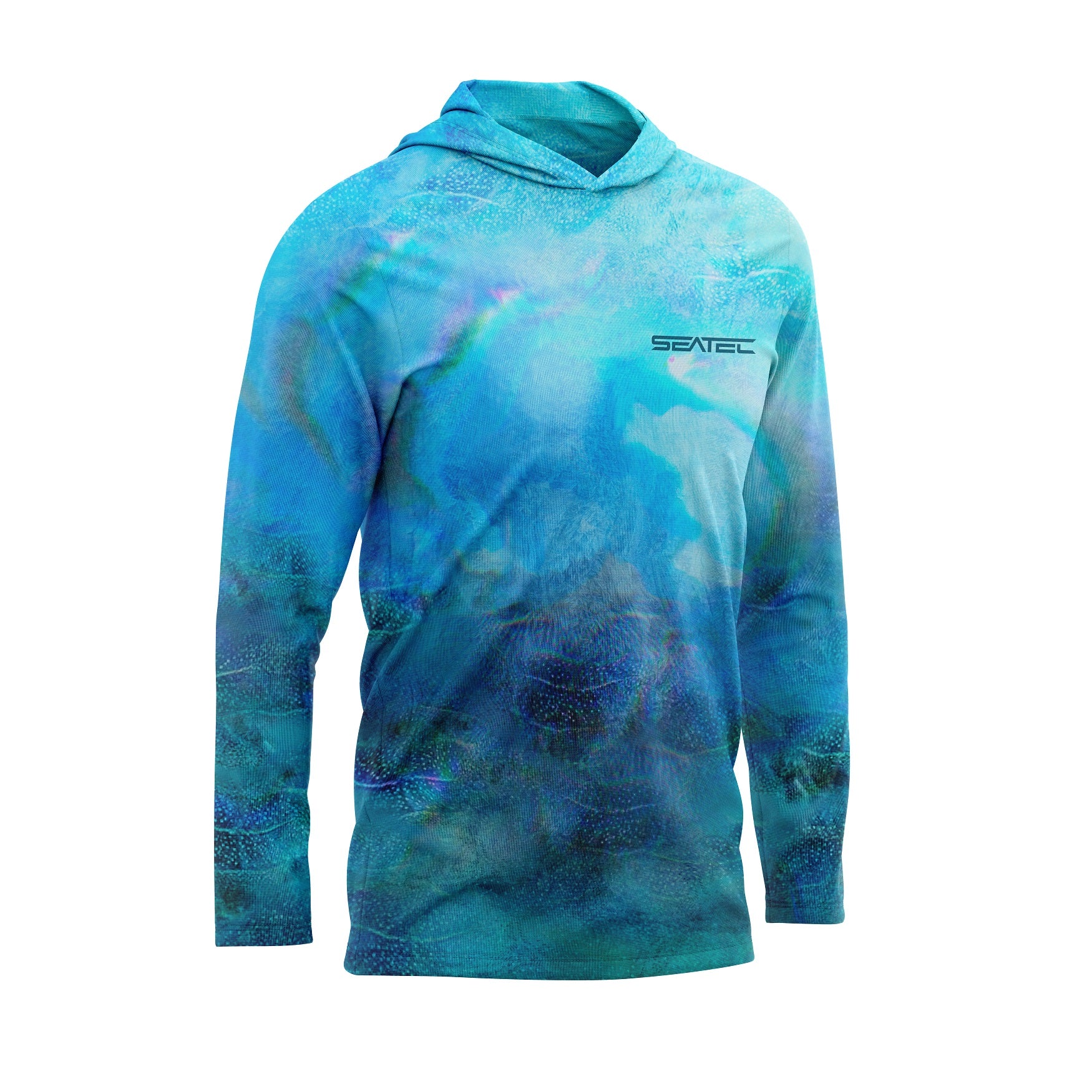 Performance Fishing Hoodie - Blue Trevally Hooded Shirt - UPF 50+, Snag Resistant, Sun Shirt - Best Fishing Apparel - XL - Seatec Outfitters