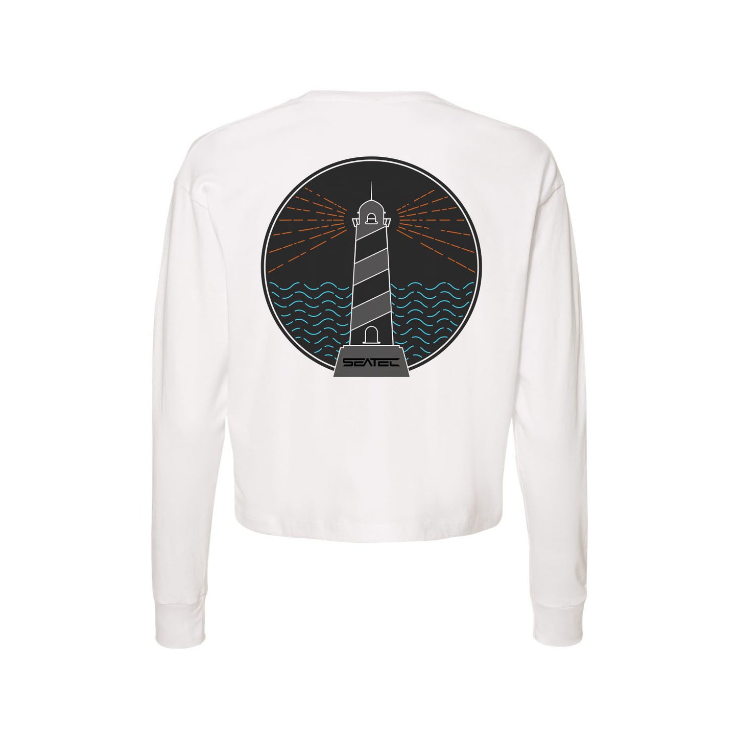 light house long sleeve crop top for women