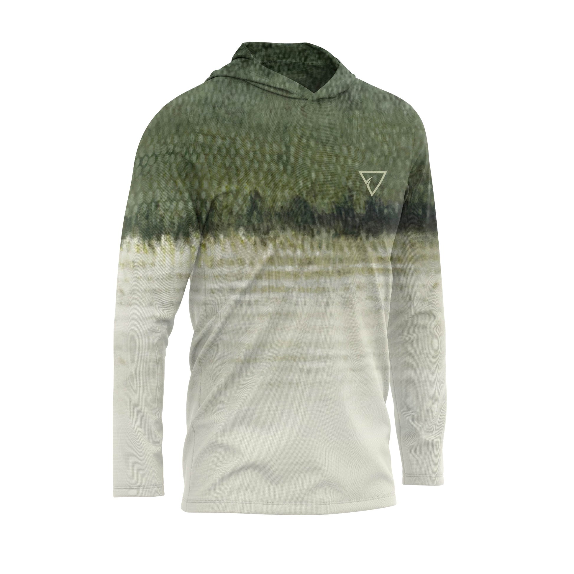 Bass Men's Hooded Performance Shirt – Lightweight, moisture-wicking fishing shirt for active outdoor use with UPF sun protection