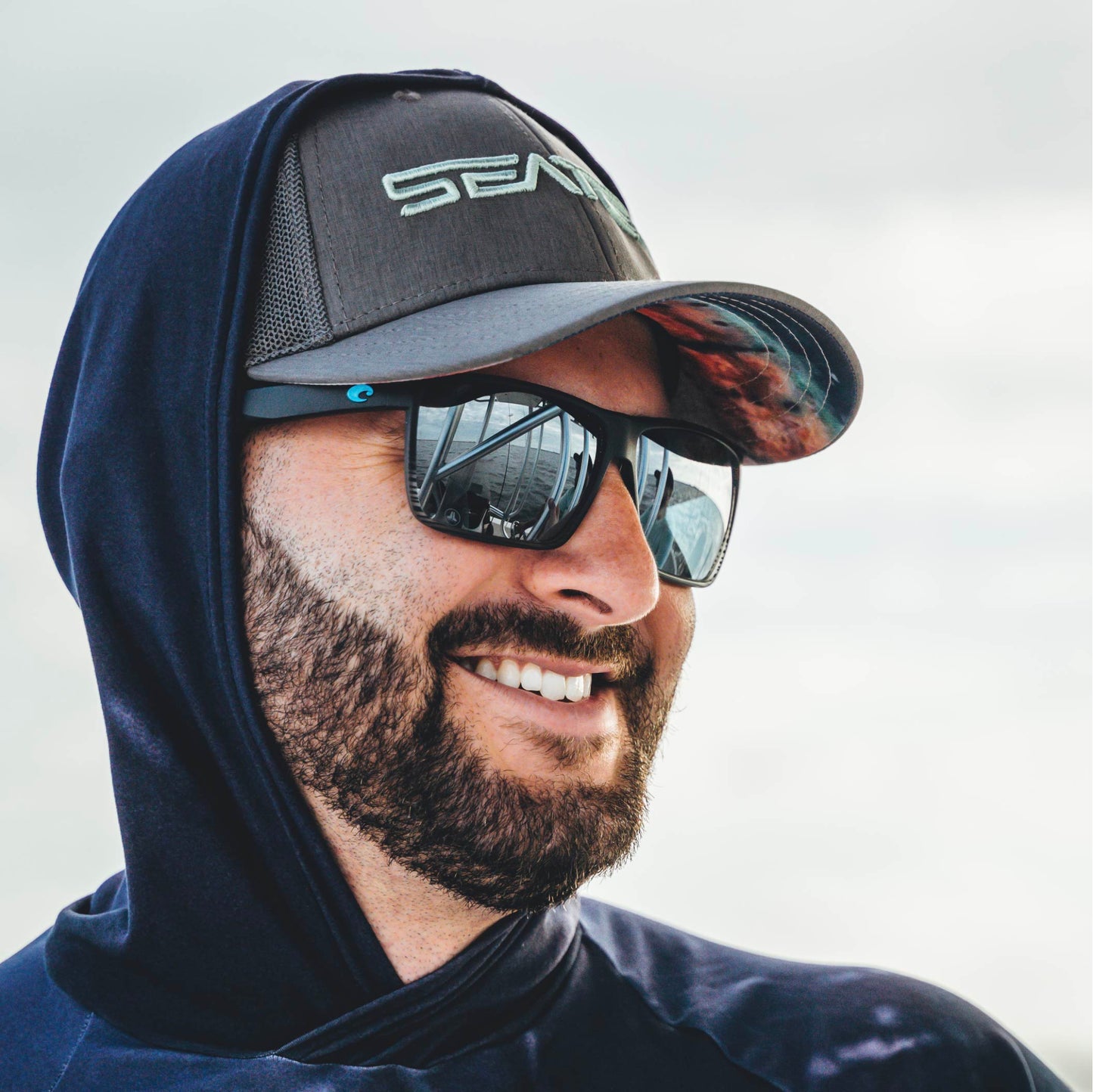 Sailfish Tech Mesh performance snapback trucker hat with flex sweatband by Seatec Outfitters