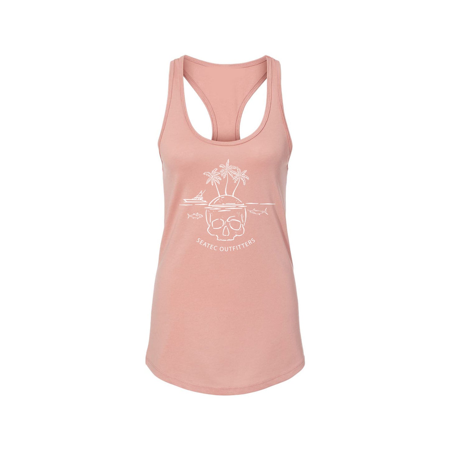 skull island racer pink tank 