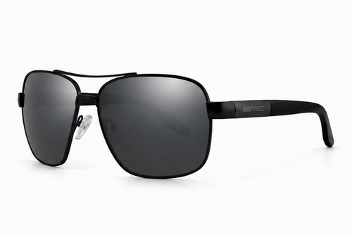 Biscayne Polarized Chrome & Black Sunglasses