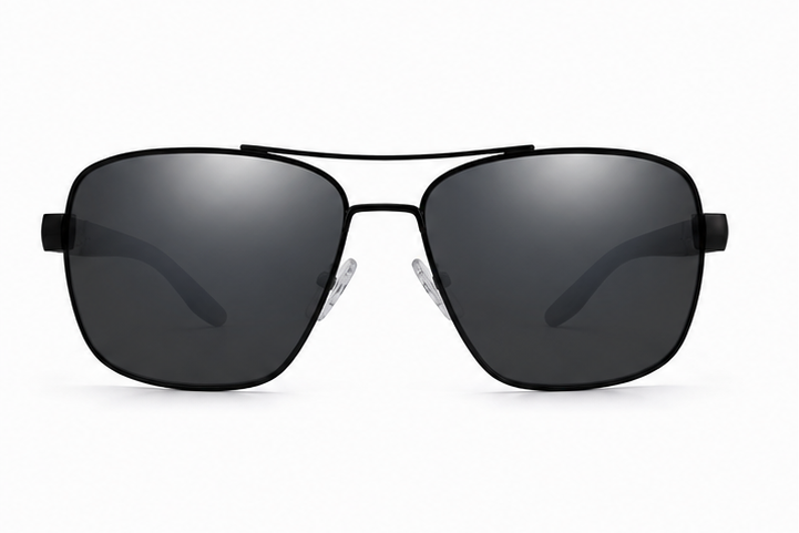 Biscayne Polarized Chrome & Black Sunglasses