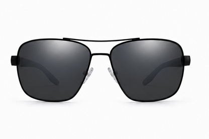 Biscayne Polarized Chrome & Black Sunglasses