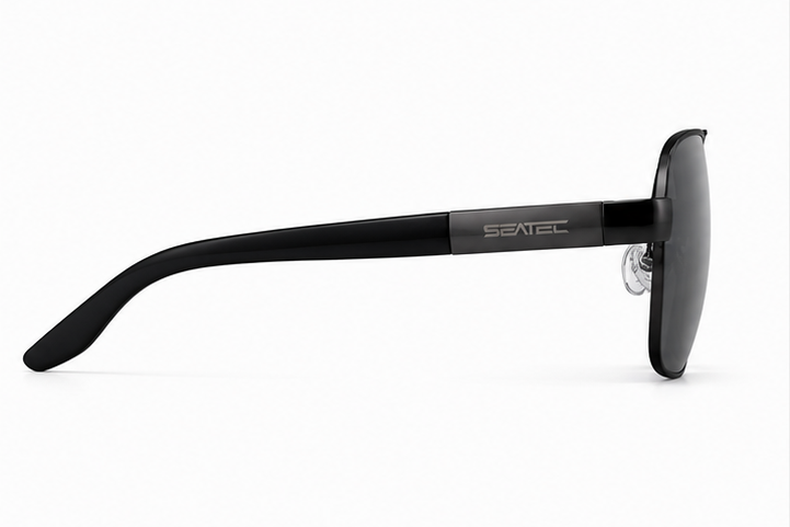 Biscayne Polarized Chrome & Black Sunglasses