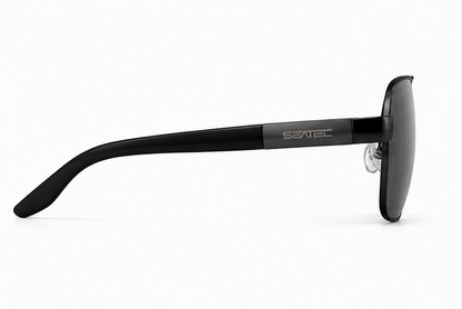Biscayne Polarized Chrome & Black Sunglasses