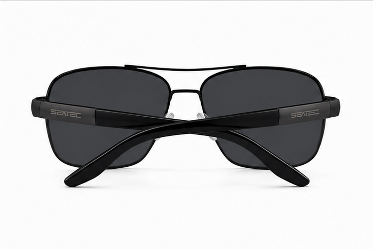 Biscayne Polarized Chrome & Black Sunglasses