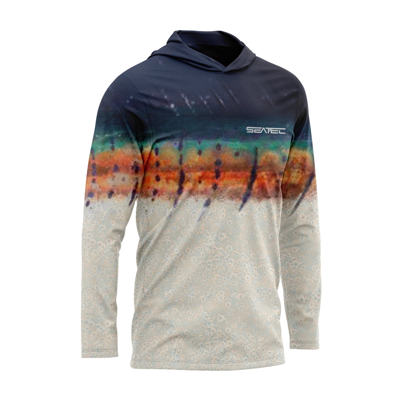 Seatec Outfitters Sailfish Hooded Sport Tec Performance Shirt, Long Sleeve