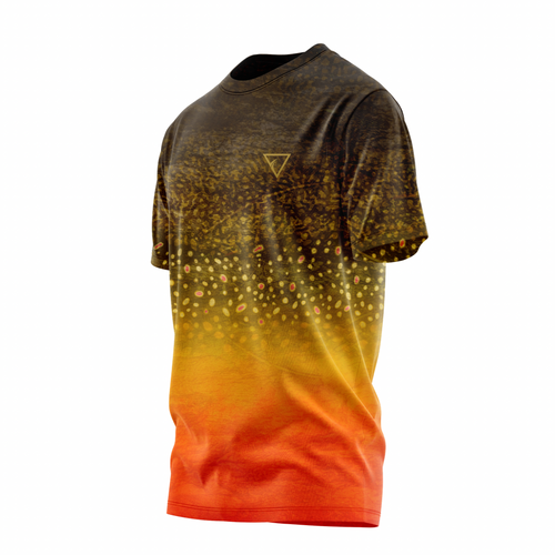 Seatec Brook Trout Sport Tec Crew Performance Sun Shirt, Short