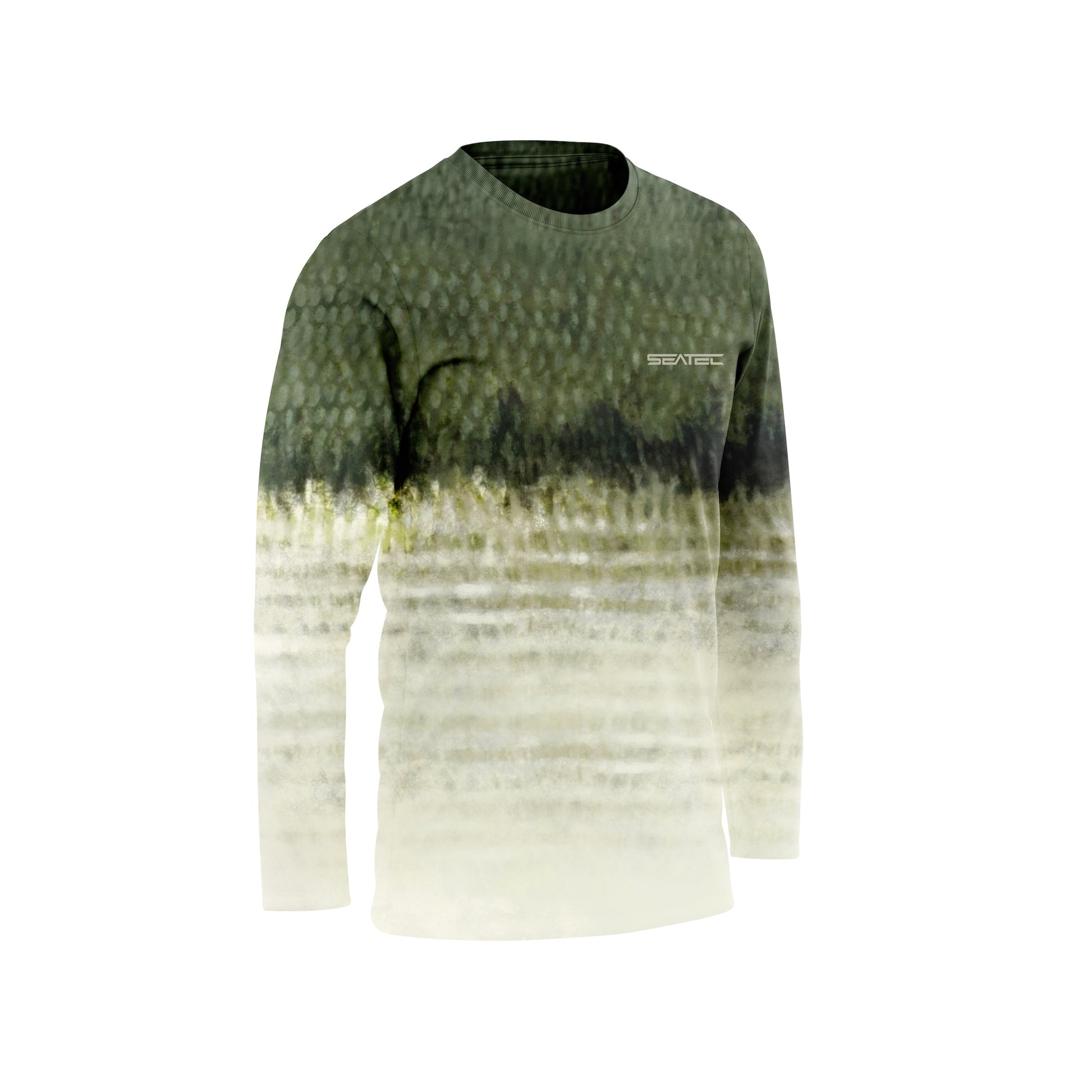 Bass Men's Crew Sport Tec Performance Shirt – Lightweight, moisture-wicking fishing shirt for active outdoor use with UPF sun protection