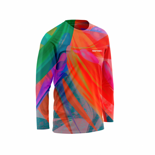 Bird or Paradise Men's Crew Performance Shirt – Lightweight, moisture-wicking fishing shirt for active outdoor use with UPF sun protection