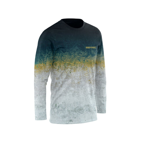 Blackfin Tuna Men's Crew Performance Shirt – Lightweight, moisture-wicking fishing shirt for active outdoor use with UPF sun protection