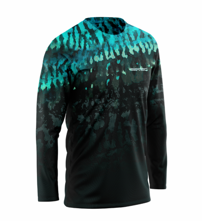Snakehead Men's Crew Performance Shirt – Lightweight, moisture-wicking fishing shirt for active outdoor use with UPF sun protection