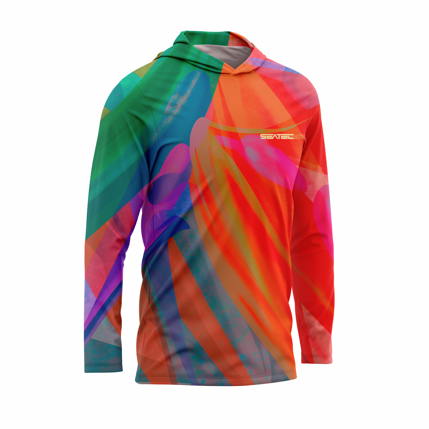 Bird of Paradise Men's Hooded Performance Shirt – Lightweight, moisture-wicking fishing shirt for active outdoor use with UPF sun protection