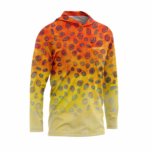 Blue Ringed Octopus Men's Hooded Performance Shirt – Lightweight, moisture-wicking fishing shirt for active outdoor use with UPF sun protection