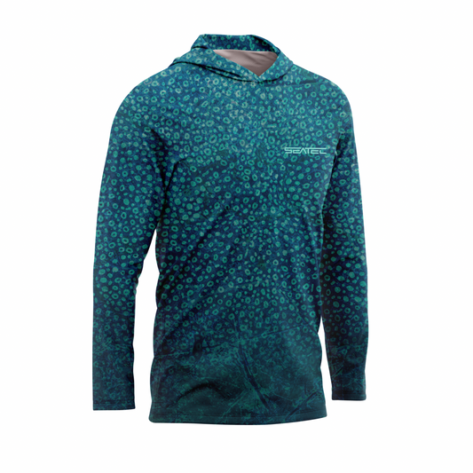 Eagle Ray Men's Hooded Performance Shirt – Lightweight, moisture-wicking fishing shirt for active outdoor use with UPF sun protection