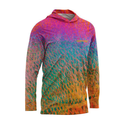 Parrotfish Men's Hooded Performance Shirt – Lightweight, moisture-wicking fishing shirt for active outdoor use with UPF sun protection
