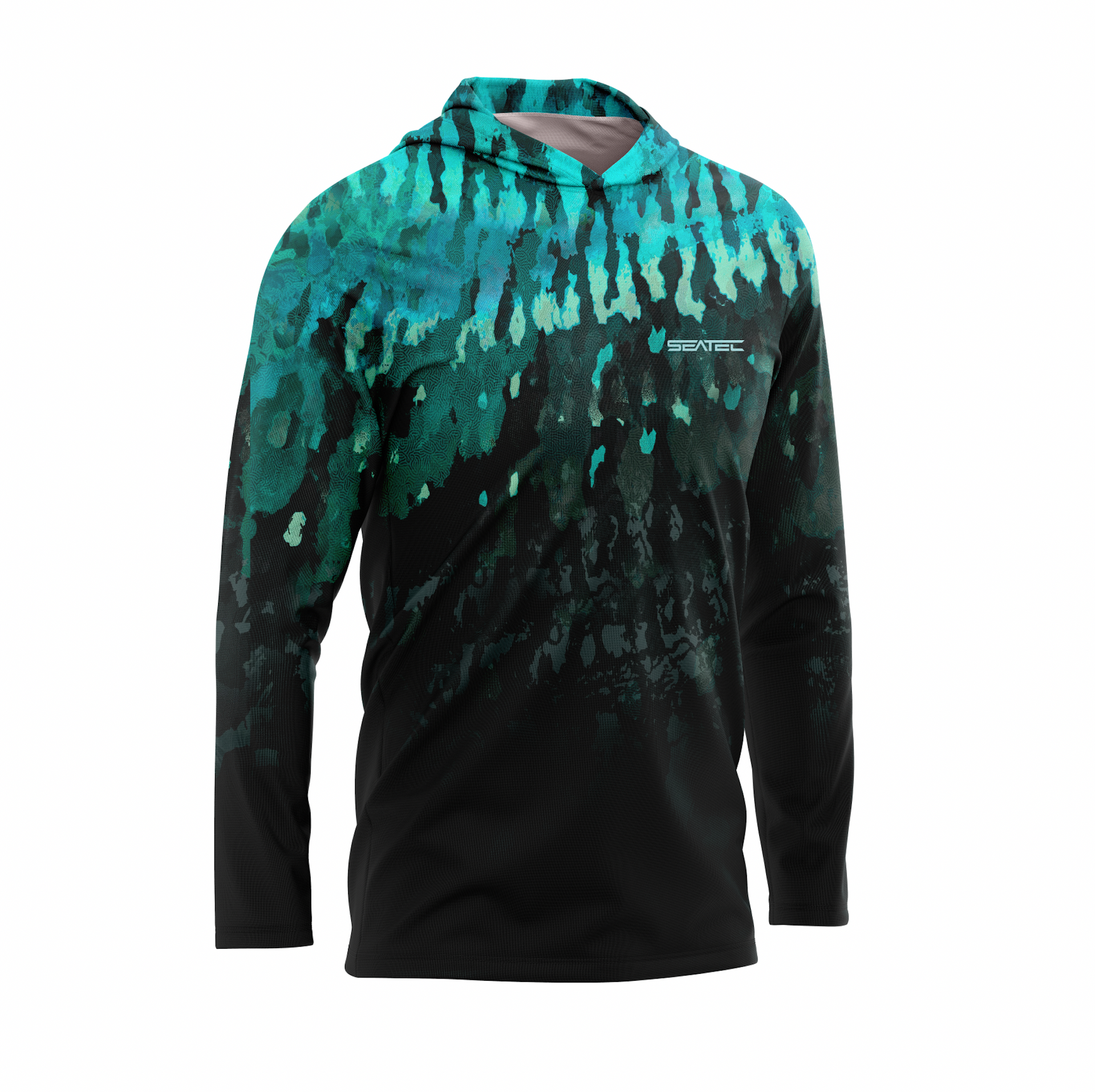 Seatec Snakehead Hooded Sport Tec Performance Sun Shirt, Long