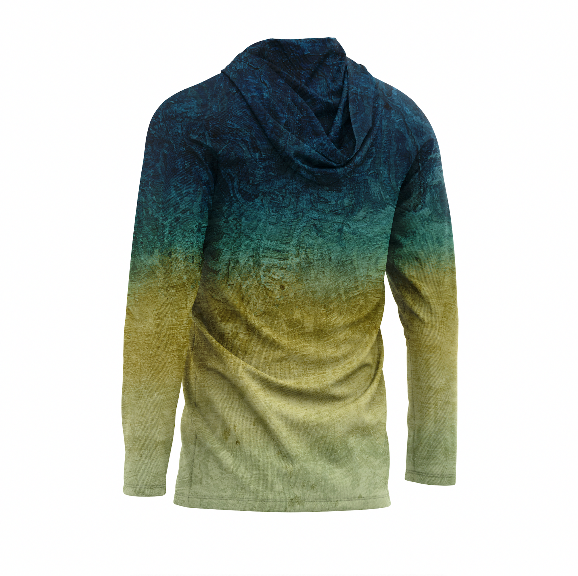 Yellowfin Tuna Men's Hooded Performance Shirt – Lightweight, moisture-wicking fishing shirt for active outdoor use with UPF sun protection