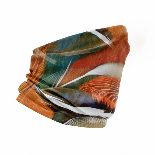 SEATEC Mandarin Duck Shield – UPF 50+ performance fishing face shield with moisture-wicking and 4-way stretch”