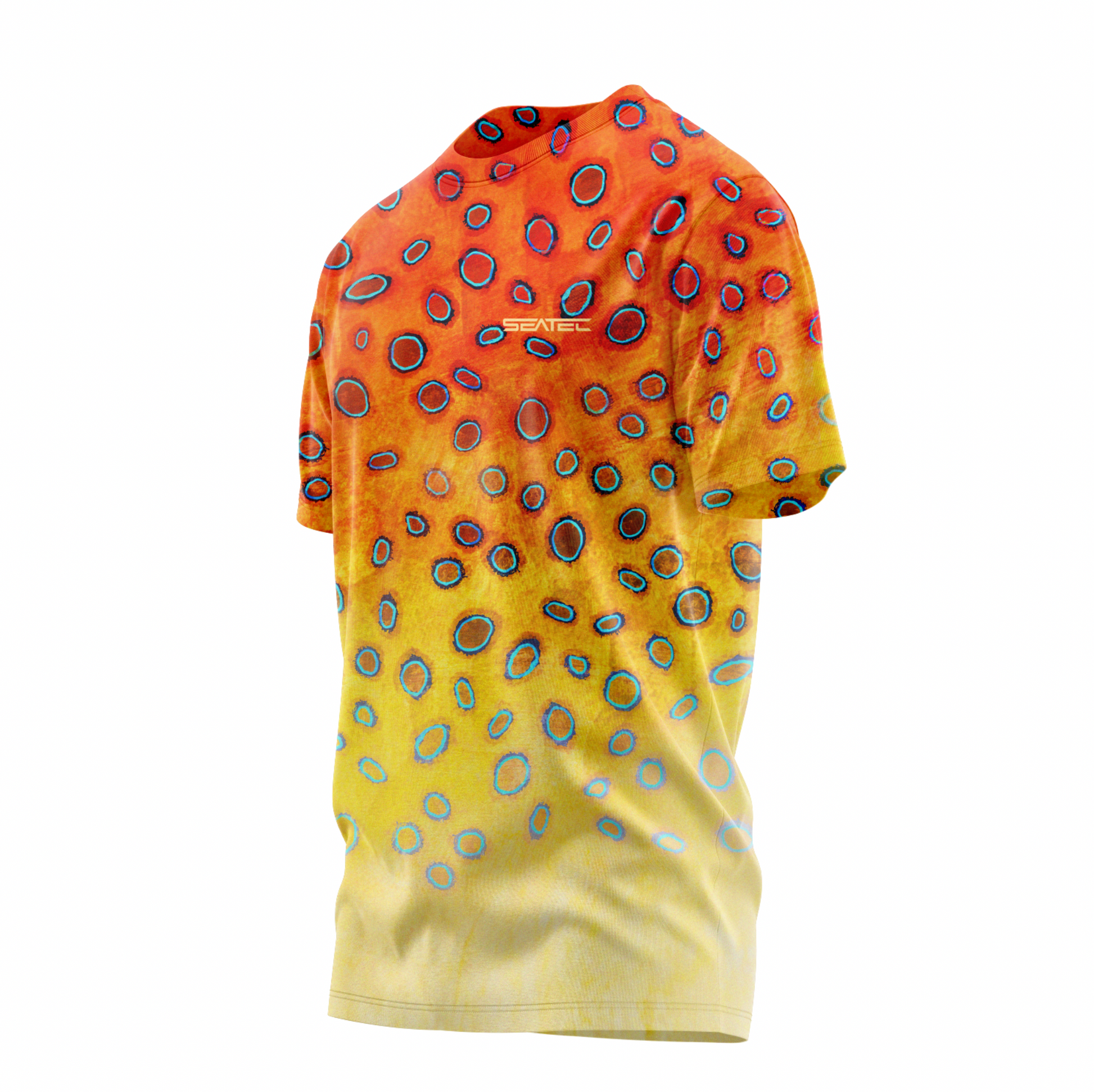 Blue Ringed Octopus Men's Crew Performance Short Sleeve Shirt – Lightweight, moisture-wicking fishing shirt for active outdoor use with UPF sun protection