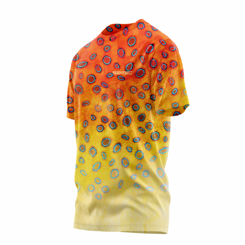 Blue Ringed Octopus Men's Crew Performance Short Sleeve Shirt – Lightweight, moisture-wicking fishing shirt for active outdoor use with UPF sun protection