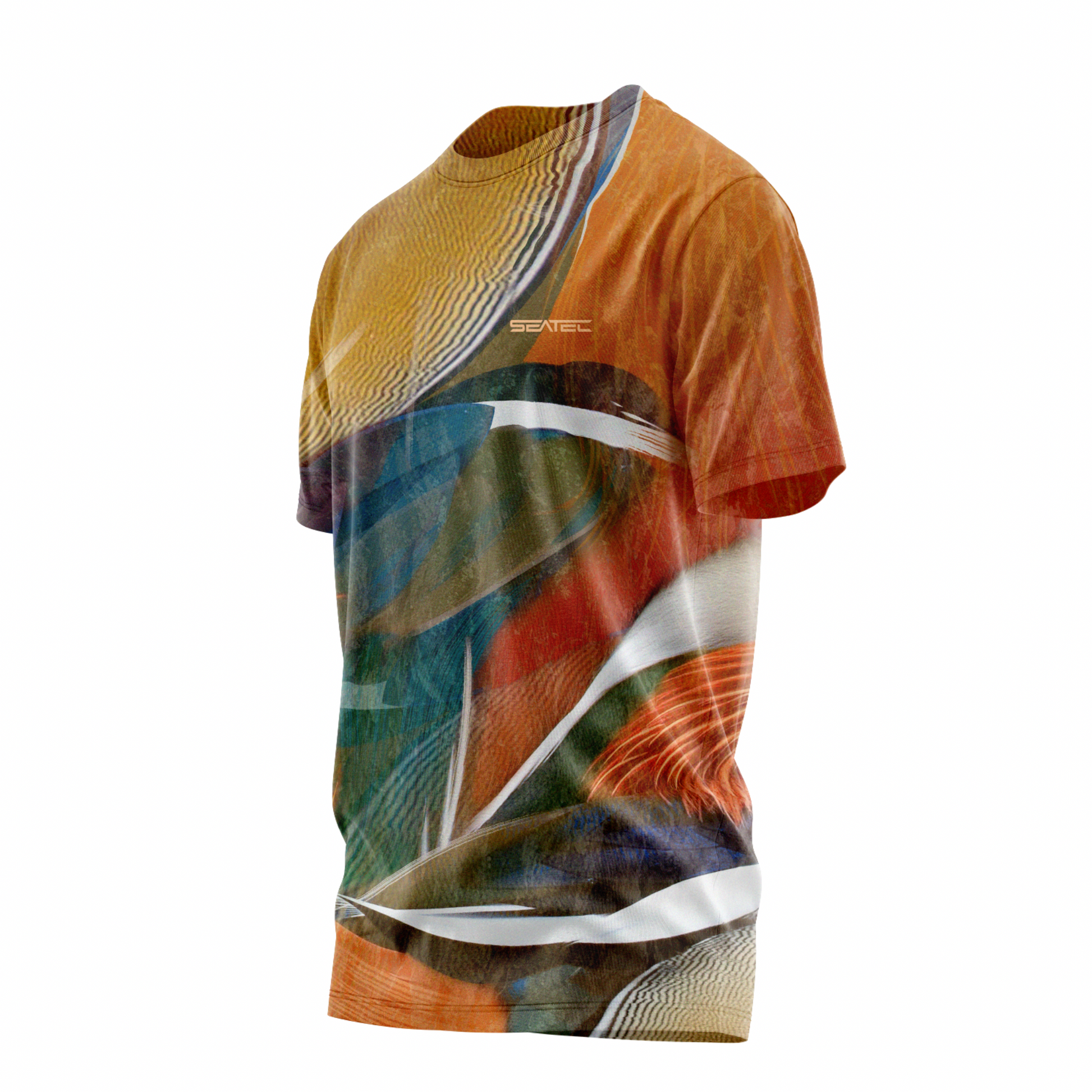 Mandarin Duck Men's Crew Performance Short Sleeve Shirt – Lightweight, moisture-wicking fishing shirt for active outdoor use with UPF sun protection