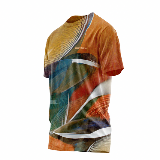 Mandarin Duck Men's Crew Performance Short Sleeve Shirt – Lightweight, moisture-wicking fishing shirt for active outdoor use with UPF sun protection