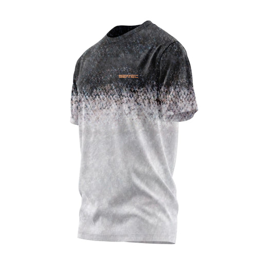 Salmon Men's Crew Performance Short Sleeve Shirt – Lightweight, moisture-wicking fishing shirt for active outdoor use with UPF sun protection