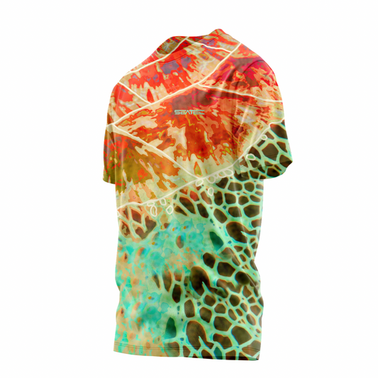 Sea Tutle Men's Crew Performance Short Sleeve Shirt – Lightweight, moisture-wicking fishing shirt for active outdoor use with UPF sun protection