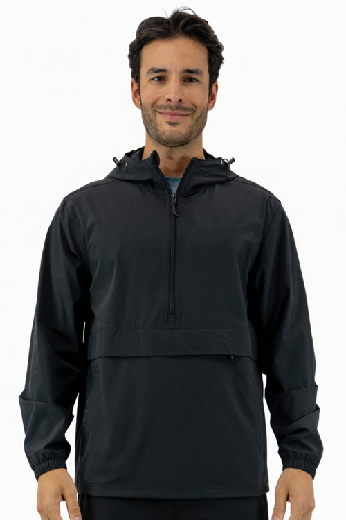 Men’s Breakwater Windbreaker in Blackout, lightweight water-resistant performance jacket