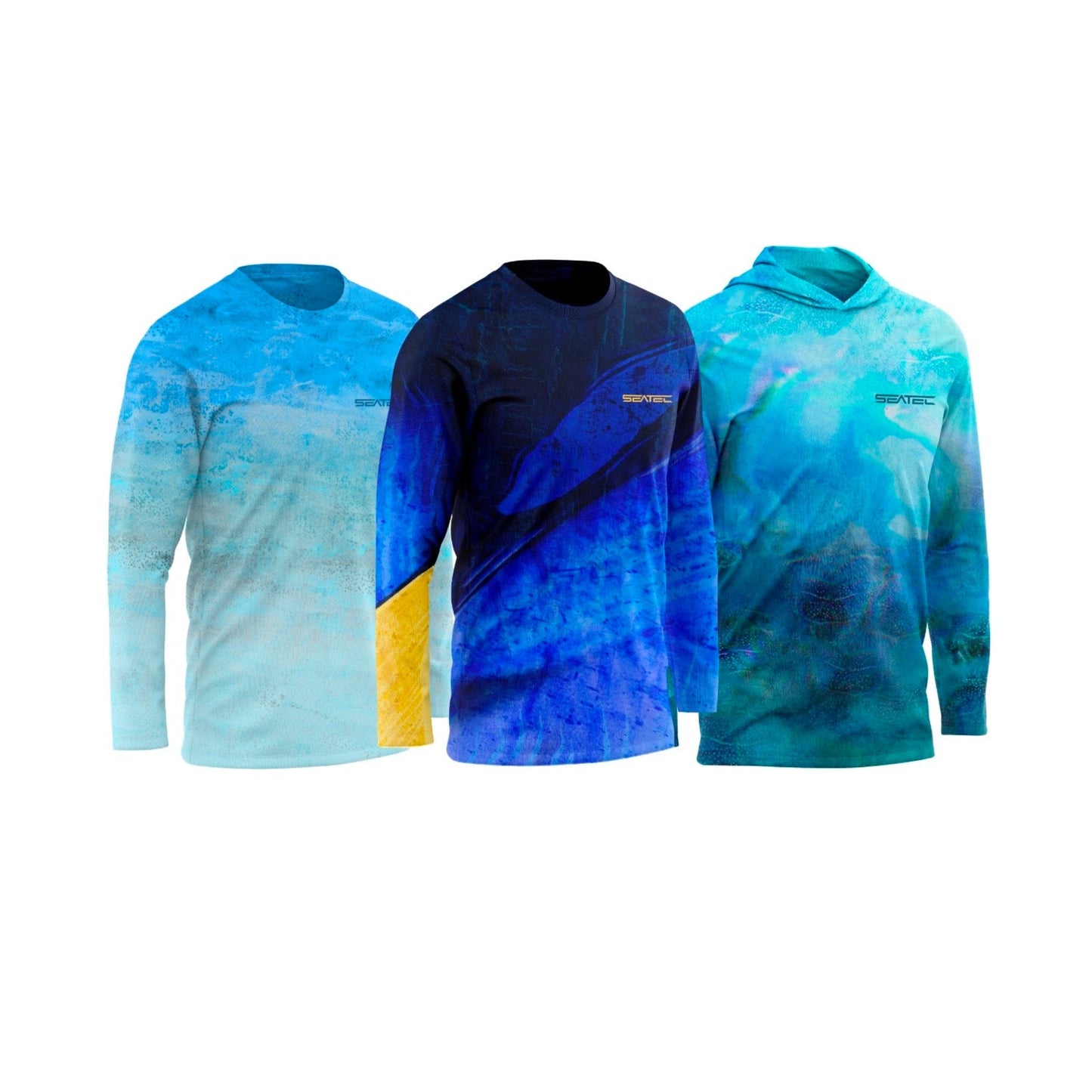Blue Bundle Men's Sport Tec Performance Shirts – Lightweight, moisture-wicking fishing shirt for active outdoor use with UPF sun protection