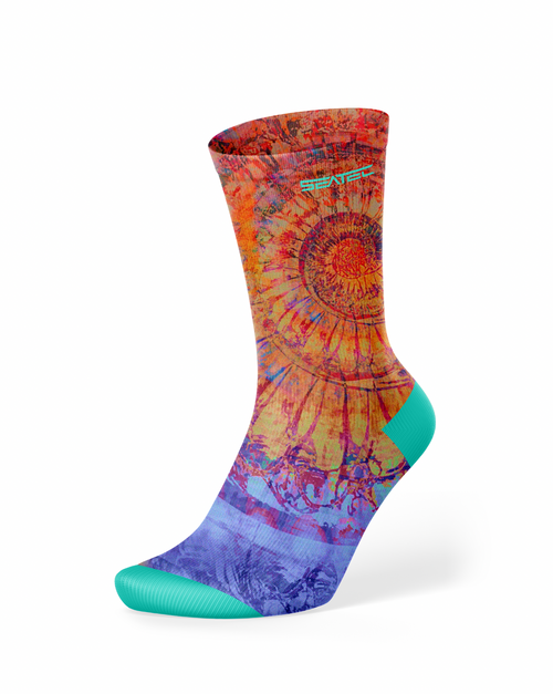 Seatec Outfitters Nautilus Crew Dry-Deck Sock in bright colors with moisture-wicking, breathable, and anti-odor fabric for all-day comfort and performance