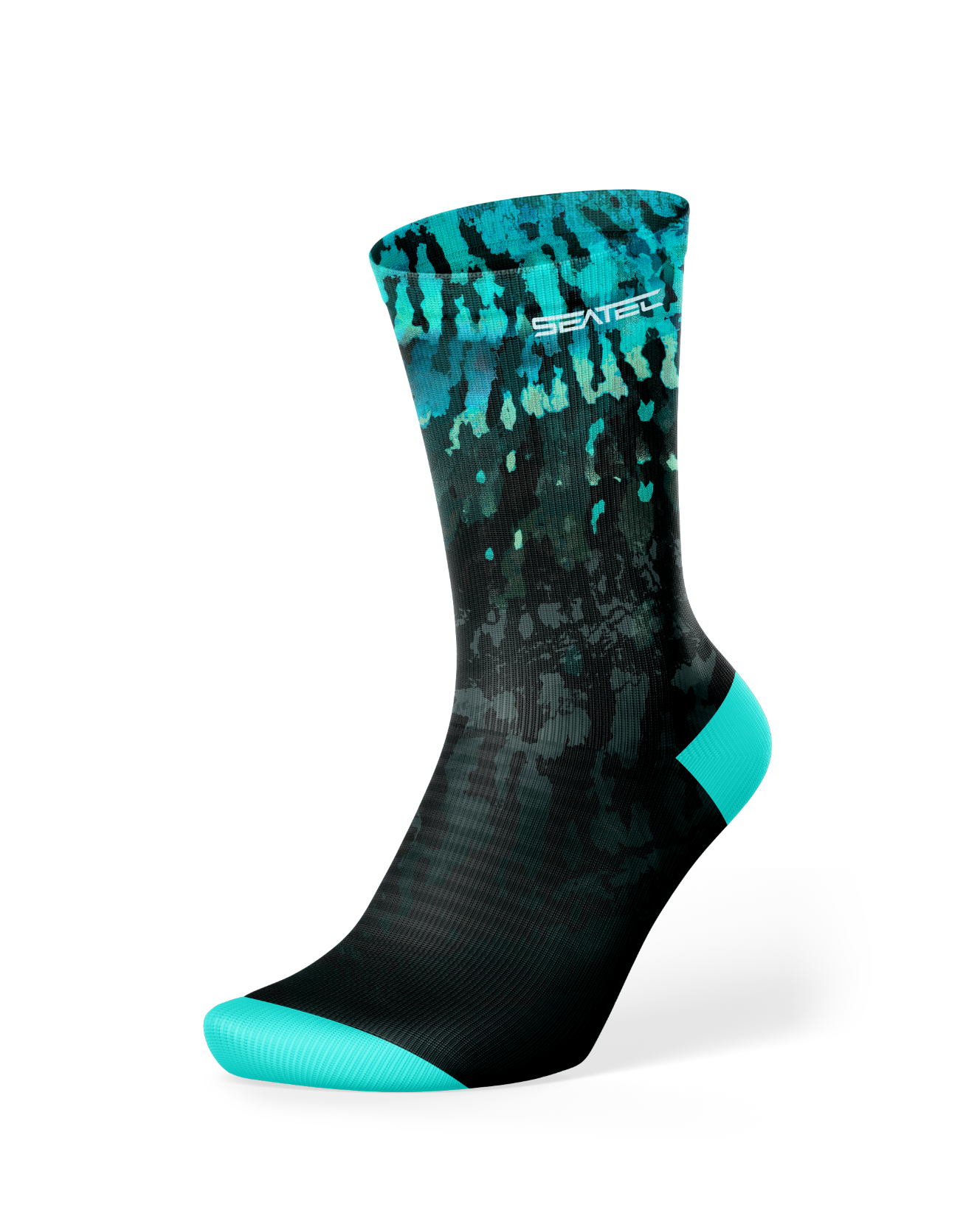 Seatec Outfitters Snakehead Crew Dry-Deck Sock in bright colors with moisture-wicking, breathable, and anti-odor fabric for all-day comfort and performance