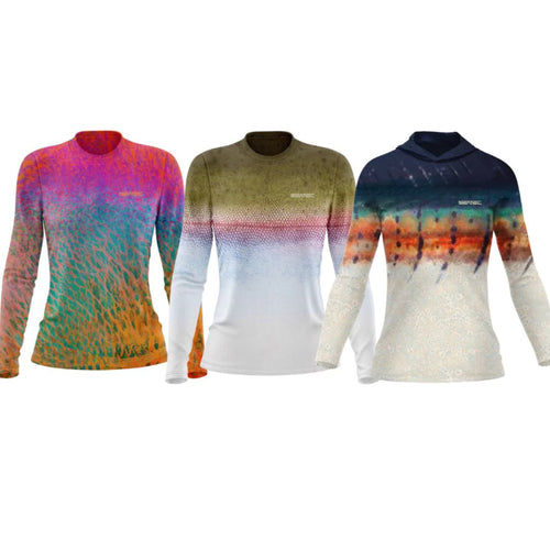 Top 3 Bundle Women's Sport Tec Performance Shirts – Lightweight, moisture-wicking fishing shirt for active outdoor use with UPF sun protection
