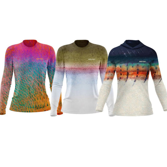 Top 3 Bundle Women's Sport Tec Performance Shirts – Lightweight, moisture-wicking fishing shirt for active outdoor use with UPF sun protection
