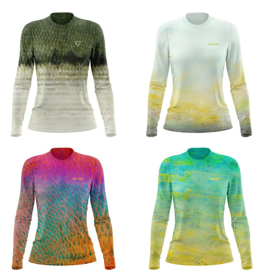 Top 4 Crew Bundle Women's Sport Tec Performance Shirts – Lightweight, moisture-wicking fishing shirt for active outdoor use with UPF sun protection