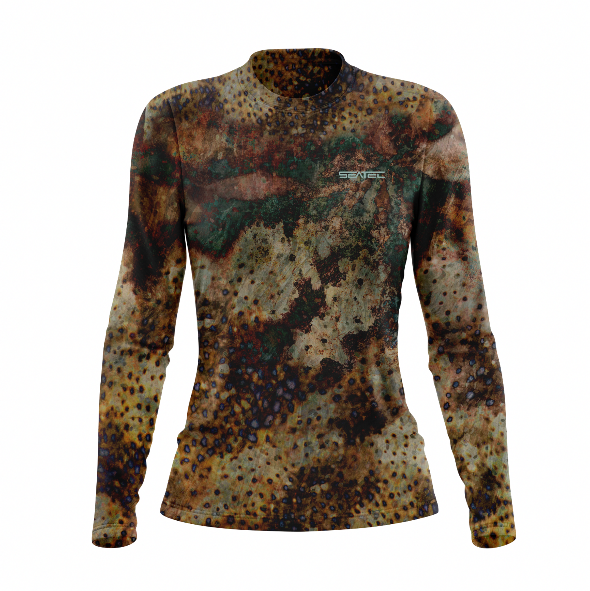 Seatec Women's Goliath Crew Sport Tec Performance Shirt – Lightweight, moisture-wicking fishing shirt for active outdoor use with UPF sun protection