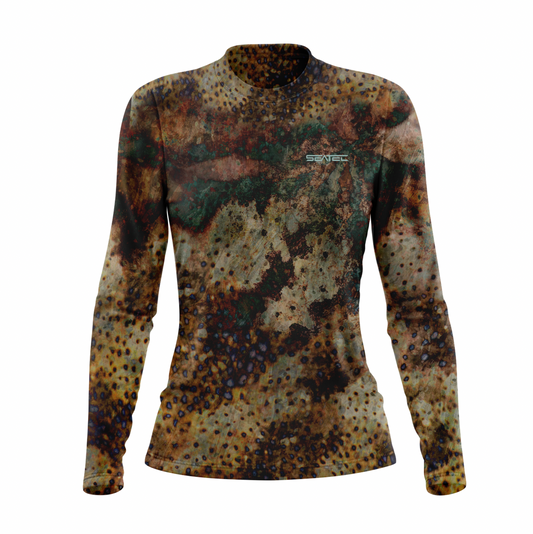 Seatec Women's Goliath Crew Sport Tec Performance Shirt – Lightweight, moisture-wicking fishing shirt for active outdoor use with UPF sun protection